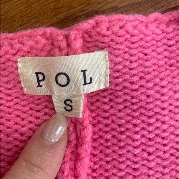 POL Pink Fringe Women's Sweater - Picture 3 of 4